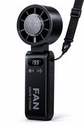 Mini Ventilateur noir Portable Rechargeable 4000mAh, Écran LED, 199 Vitesses Réglables, Ventilateur USB-C Silencieux, Refroidissement Rapide, Ventilateur de Poche pour Voyage, Bureau, Sport et Camping